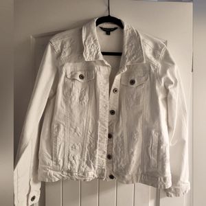 Baccini White Jean Jacket